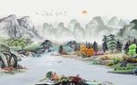 山水丹青画