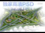 道路立交绿化鸟瞰图