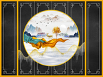 新中式背景墙