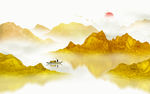 意境水墨山水画