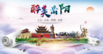 岳阳绿色宜居中国风城市海报