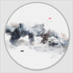 水墨纹理山水画