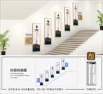 古典楼梯文化墙