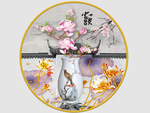新中式圆形装饰画