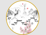 新中式圆形装饰画