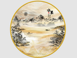 新中式圆形装饰画