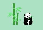 熊猫 竹子 壁纸 平面 包装