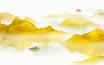 金色山水画