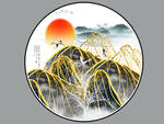 新中式圆形装饰画