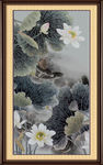 四条屏荷花