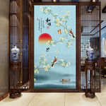 中式山水花鸟玄关图