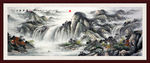 山水国画山水