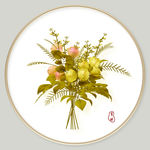 手绘花装饰画