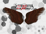 翅膀背景墙