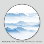 圆形水墨画