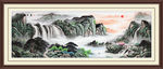 山水情国画