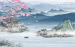 新中式新山水画 tif分层