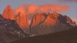 夕阳雪山风光