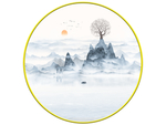新中式圆形装饰画