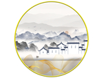 新中式圆形装饰画