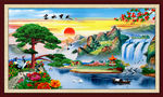 壁画 迎客松
