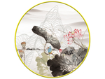 新中式圆形装饰画