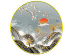 新中式圆形装饰画