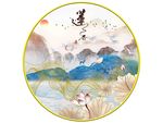 新中式圆形装饰画北欧装饰画