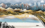 简约最新山水画 tif分层