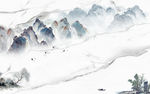 国画新款山水画 tif分层