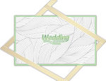 白绿清新婚礼背景