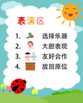 表演区区域牌