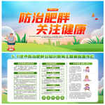 世界肥胖日展板宣传栏设计