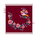 中国风花鸟花卉刺绣手帕