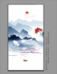 玄关水墨山