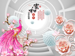 花卉背景墙