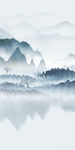 水墨画贵气玄关画 TIF分层