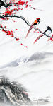 梅花 轻奢玄关画 TIF分层