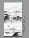 黑白山水画