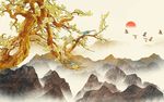 大气山水电视背景墙