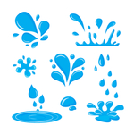 水花矢量素材