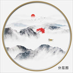 圆形山水画