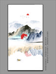 新中式玄关山水画