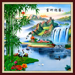 壁画 富竹迎客
