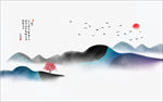 抽象山水国画