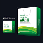 绿色手提袋 手提袋设计 手提袋