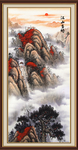 竖幅山水画