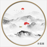 圆形装饰画挂画抽象画