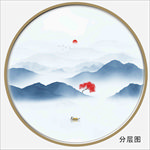 水墨山