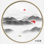圆形山水图